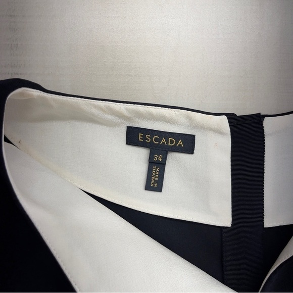 ESCADA Dakota F/W 2014 5014377 black fitted sexy tulip ruffle dress work career - Picture 3 of 11